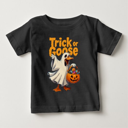 Trick or Goose Halloween Goose Baby T-shirt (Vorderseite)