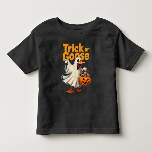 Trick or Goose Halloween Goose Kleinkind T-shirt (Vorderseite)