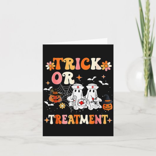Trick Or Halloween Radiation Oncology Rad Therapy  Karte (Vorderseite)