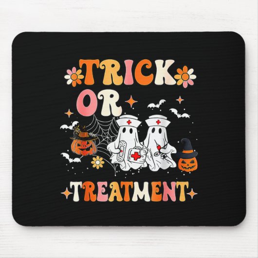 Trick Or Halloween Radiation Oncology Rad Therapy Mousepad (Vorne)