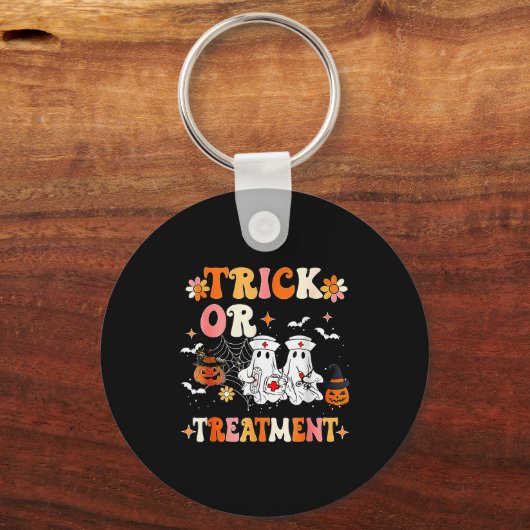 Trick Or Halloween Radiation Oncology Rad Therapy Schlüsselanhänger (Vorderseite)