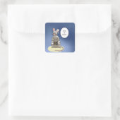 Trick-or-Käse Halloween-Mama Quadratischer Aufkleber (Tasche)