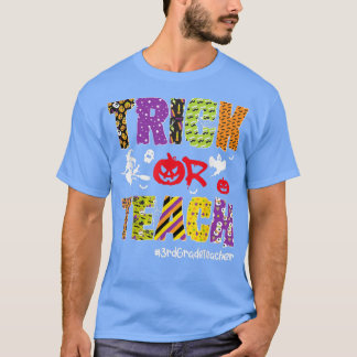 Trick or lehren 3rd Grade Lehrer Halloween Pumpkin T-Shirt