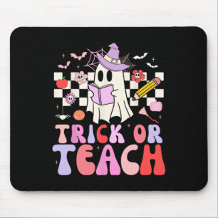 Trick or lehren Groovy Lehrer Halloween Retro Flor Mousepad