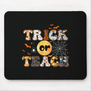 Trick or lehren Groovy Lehrer Halloween Retro Flor Mousepad