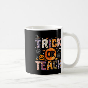 Trick or lehren lustige Lehrer Halloween Ghost Kaffeetasse