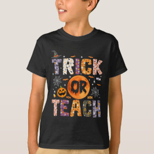 Trick or lehren lustige Lehrer Halloween Ghost T-Shirt