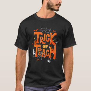Trick or lehren lustige Lehrerin Halloween Kostüme T-Shirt