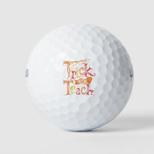 Trick or lehrer Funny Halloween Tee Golfball (Vorderseite)