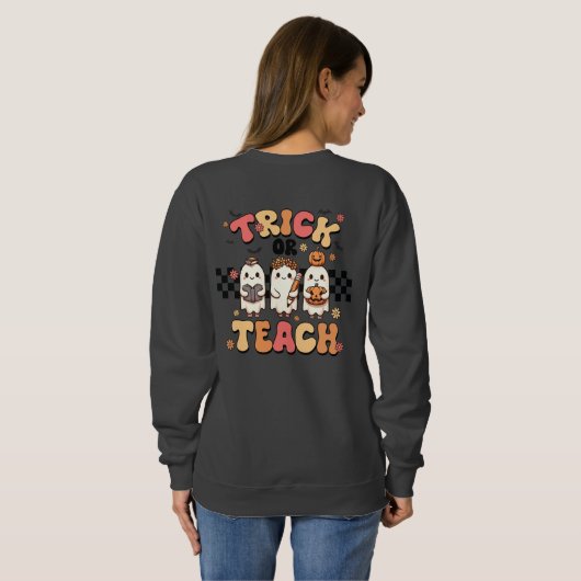 Trick or lehrer Halloween Sweatshirt (Schwarz voll)