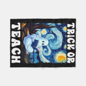 Trick or lehrer Halloween van Gogh St. Fleecedecke (Vorderseite (Horizontal))