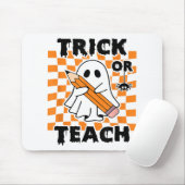 Trick or lehrghost Retro Groovy Halloween Teache Mousepad (Mit Mouse)