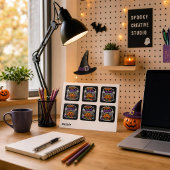 Trick Or Patch – Halloween Modular Synth Quadratischer Aufkleber
