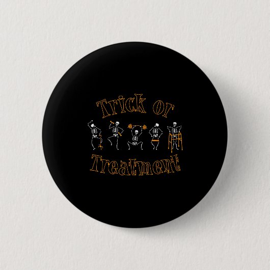 Trick Or Pt Physical Therapy Therast Halloween Button (Vorderseite)