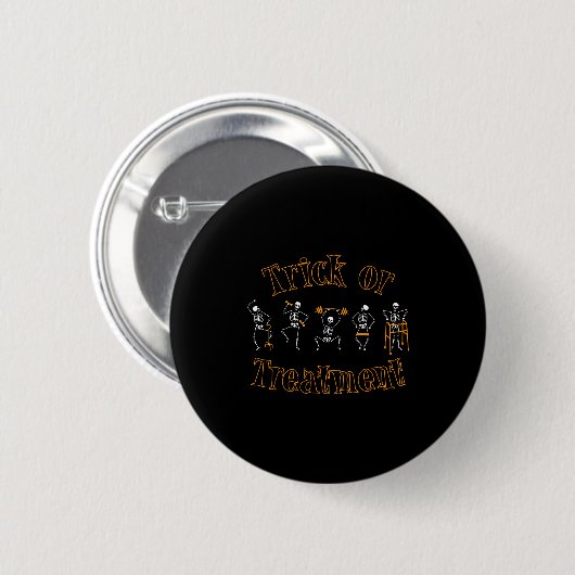 Trick Or Pt Physical Therapy Therast Halloween Button (Vorne & Hinten)