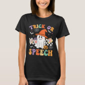 Trick Or Speech Halloween Slp Retro Speech Therapy T-Shirt (Vorderseite)