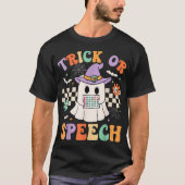 Trick or Speech Halloween-Sprechtherapie T-Shirt (Vorderseite)