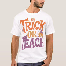 Trick Or Teach Groovy Lehrer Halloween Retro