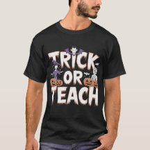 Trick Or Teach Groovy Lehrer Halloween Retro