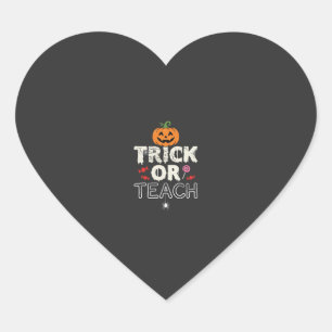 Trick or Teach Halloween-Lehrer-Design (2)_1 Herz-Aufkleber