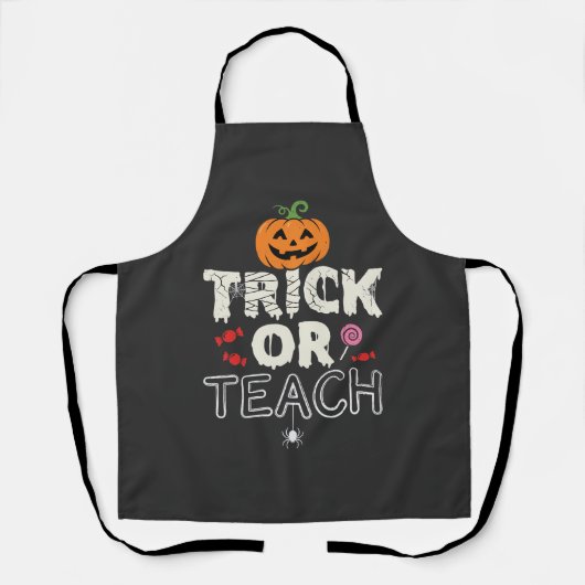 Trick or Teach Halloween-Lehrer-Design (2)_1 Schürze (Vorderseite)