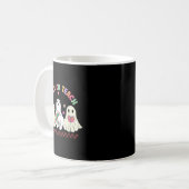 Trick Or Teach Teacher Groovy Ghost Funny Hallowee Kaffeetasse (Vorderseite Links)