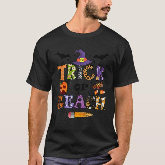Trick Or Teach  Teacher Halloween Costume 1 T-Shirt (Vorderseite)