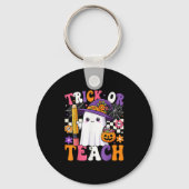 Trick Or Teach Teacher Pencil Ghost Funny Hallowee Schlüsselanhänger (Vorderseite)