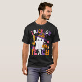 Trick Or Teach Teacher Pencil Ghost Funny Hallowee T-Shirt (Vorne ganz)