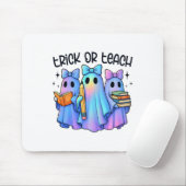 Trick or teeach Pastel Galaxy Ghost Halloween Spoo Mousepad (Mit Mouse)