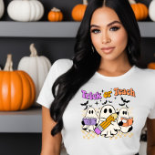 Trick or teeach Retro Halloween Teacher Tshirt