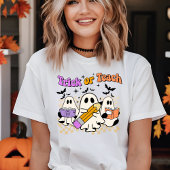Trick or teeach Retro Halloween Teacher Tshirt