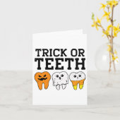 Trick or Teeth Dental Istant Dentist Halloween Cos Karte (Gelbe Blume)