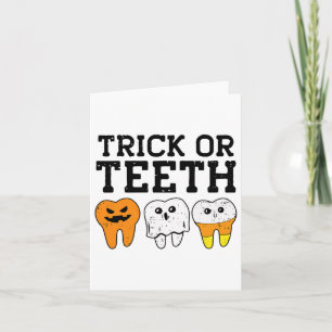 Trick or Teeth Dental Istant Dentist Halloween Cos Karte