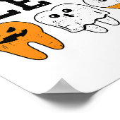 Trick or Teeth Dental Istant Dentist Halloween Cos Poster (Ecke)