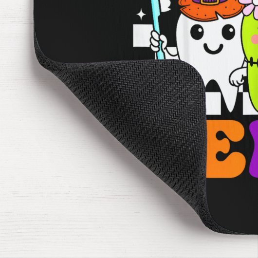 Trick Or Teeth Funny Dental Halloween Costumes Tre Mousepad (Ecke)