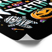 Trick or Teeth Funny Dentist Halloween Dental Hygi Poster (Ecke)