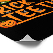 Trick Or Teeth Funny Dentist Halloween Dental Squa Poster (Ecke)