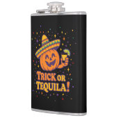 Trick or Tequila – Lustige Halloween-Kürbisparty F Flachmann (Links)