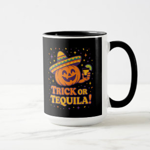 Trick or Tequila – Lustige Halloween-Kürbisparty Tasse
