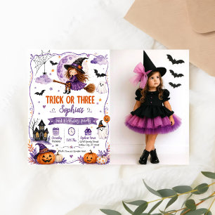 Trick or Three 3. Geburtstag Einladung