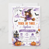 Trick or Three 3. Geburtstag Einladung (Vorderseite)
