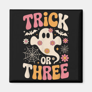 Trick Or Three 3 Jahre alte Geburtstags-Groovy-Gei Magnet