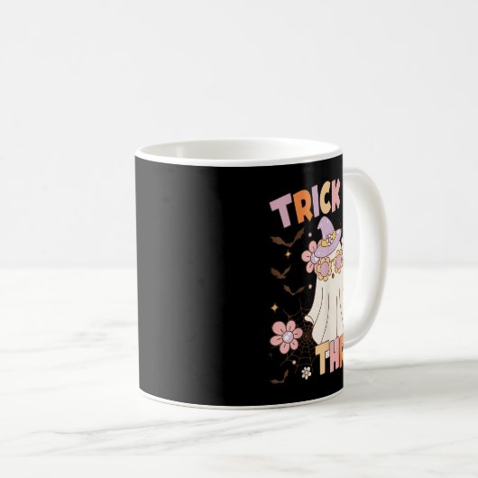 Trick Or Three Cute Ghost Groovy 3rd Birthday Soky Kaffeetasse (VorderseiteRechts)