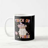 Trick Or Three Cute Ghost Groovy 3rd Birthday Soky Kaffeetasse (Links)