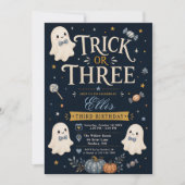 Trick or Three Geburtstagseinladung Einladung (Vorderseite)
