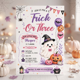 Trick or Three Halloween Geburtstagsfeier Einladung