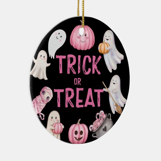 Trick Or Three Halloween Ghost 3rd Birthday Party Keramik Ornament (Rechts)