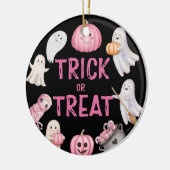 Trick Or Three Halloween Ghost 3rd Birthday Party Keramik Ornament (Links)