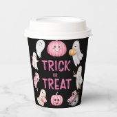 Trick Or Three Halloween Ghost 3rd Birthday Party Pappbecher (Vorderseite)